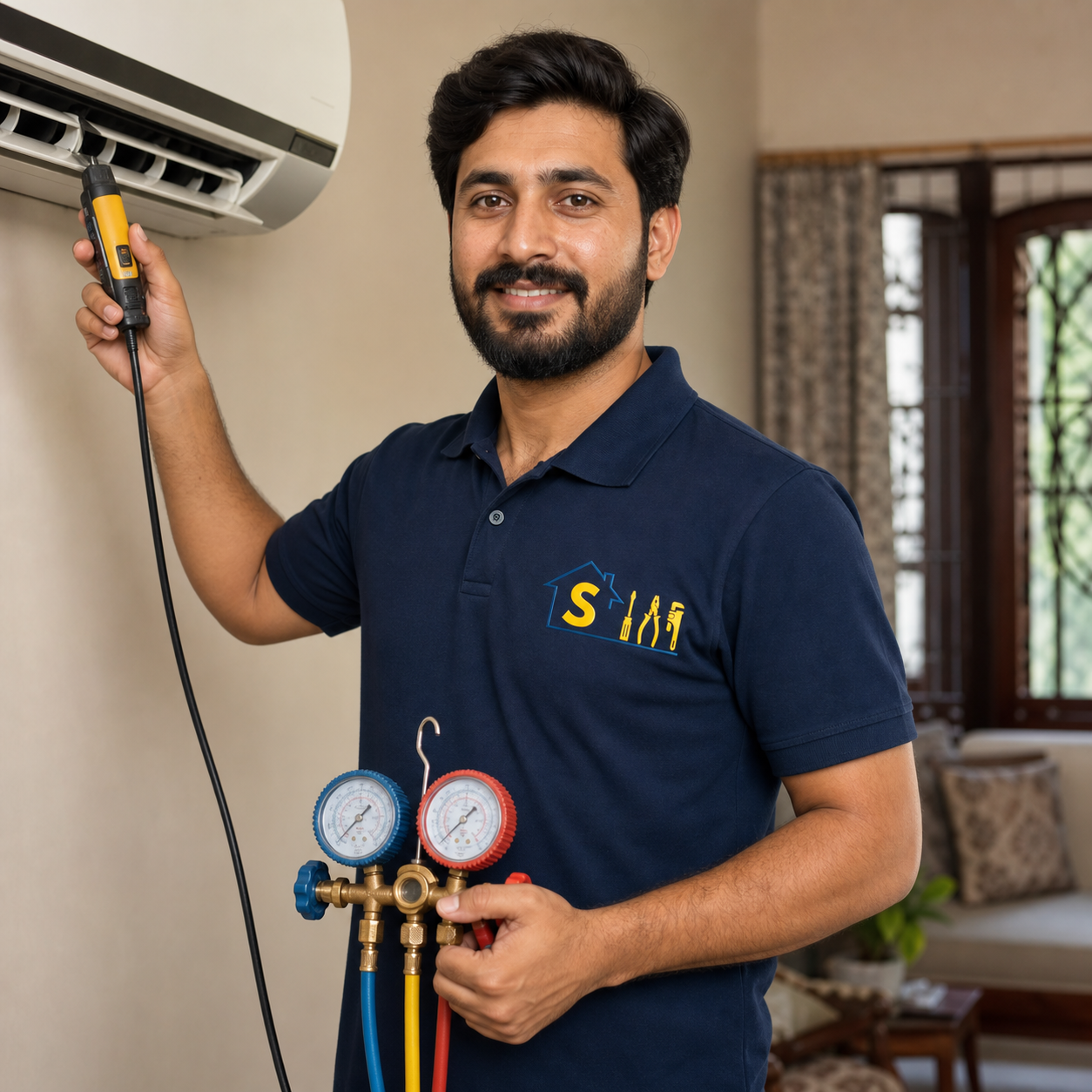 Pakistani Homes.Services AC services technician